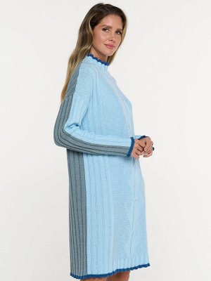 Платье женское 5222-2471   14-4317/26/07/245 холодный голубой/голубая сталь/деним
