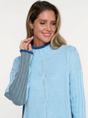 Платье женское 5222-2471   14-4317/26/07/245 холодный голубой/голубая сталь/деним