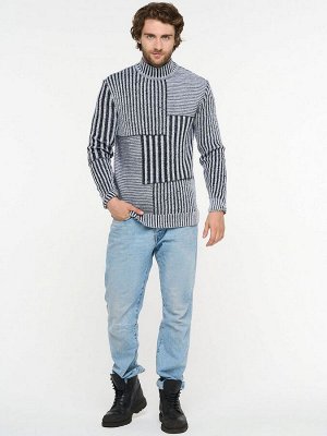 Свитер мужской 7222-15016   10054/120 белый/черный
