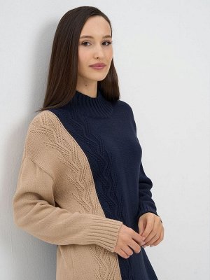 Платье женское 9242-92021   8800550/5200785 т.синий/латте