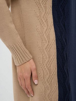 Платье женское 9242-92021   8800550/5200785 т.синий/латте