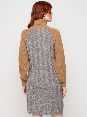 Платье женское 5232-2458   004/5300521 беж-св.серый/ристретто