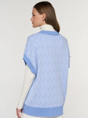 Жилет женский 9242-91037   392665/001 королевский голубой/белый