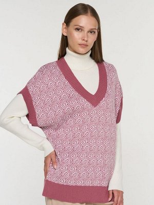 Жилет женский 9242-91037   9839/001 т.пудра/белый