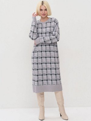 Платье женское 5242-2522   6100199/501/1004 туман/белый/антрацит