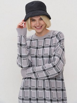 Платье женское 5242-2522   6100199/501/1004 туман/белый/антрацит