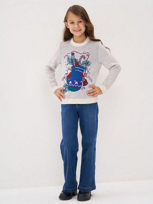 Джемпер детский 9242-96026   9202/0803/2700761/5175 лунный камень/изумруд/красный/василёк