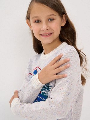 Джемпер детский 9242-96026   9202/0803/2700761/5175 лунный камень/изумруд/красный/василёк