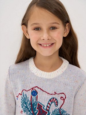 Джемпер детский 9242-96026   9202/0803/2700761/5175 лунный камень/изумруд/красный/василёк