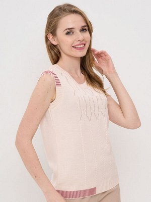 Жилет женский 5231-1768   37776/9839 ваниль/тёмная пудра