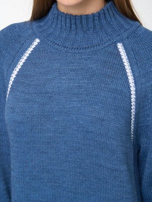 Платье женское 7242-20041   023/501 т.джинс/белый