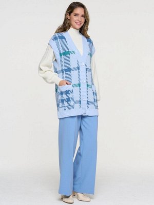 Жилет женский 9232-91020   3100196/30854/30865 голубой/св.деним/морская лагуна