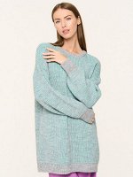 Джемпер женский 5232-41299   193/342 св.серый меланж/св.ментол