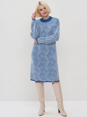 Платье женское 5242-2517   30868/501 деним/белый