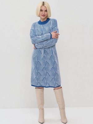 Платье женское 5242-2517   30868/501 деним/белый