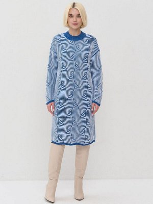 Платье женское 5242-2517   30868/501 деним/белый