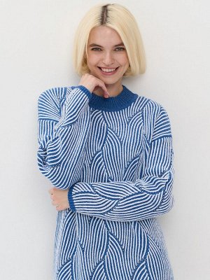 Платье женское 5242-2517   30868/501 деним/белый