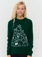 Джемпер женский 9242-94084   292/501 тайга/белый
