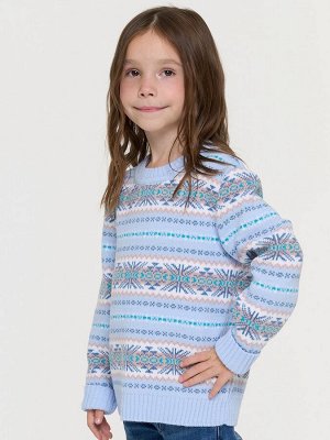 Джемпер детский 9232-96011   3100196/150/293/045/242 голубой/розовый жемчуг/белый/индиго лайт/голубой