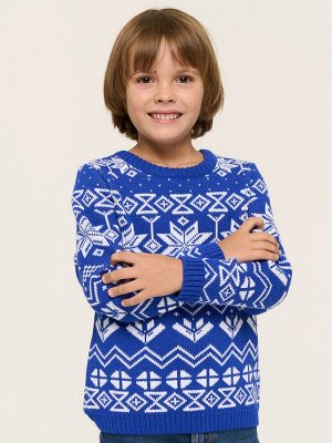 Джемпер детский 5232-6266   9777/293 электрик/белый