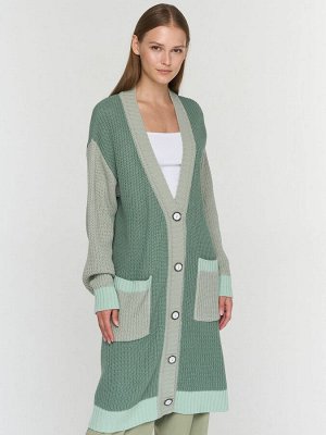 Кардиган женский 5242-1774   4300914/4300850/4200667 нефритовый аспарагус/св.полынь/малахит