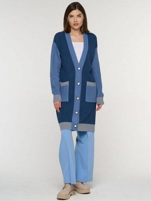 Кардиган женский 5242-1774   830035/3400591/6300243 т.джинс/зимнее утро/арктика