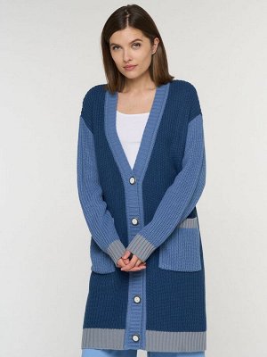 Кардиган женский 5242-1774   830035/3400591/6300243 т.джинс/зимнее утро/арктика