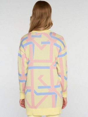 Кардиган женский 7242-14130   11347/36514/392665 лимонный щербет/пудра/королевский голубой