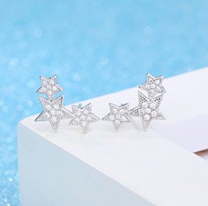 Серьги гвоздики стерлинговое серебро