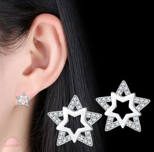 Серьги гвоздики стерлинговое серебро