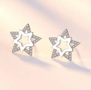 Серьги гвоздики стерлинговое серебро