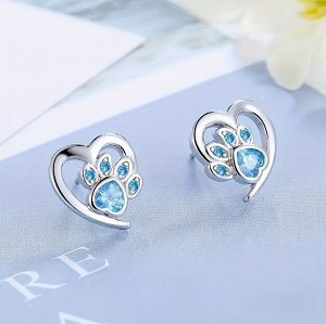 Серьги гвоздики лапки