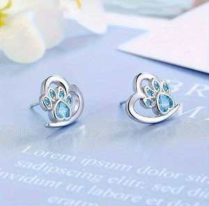 Серьги гвоздики лапки