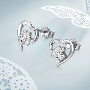 Серьги гвоздики лапки