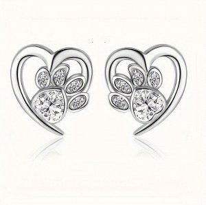 Серьги гвоздики лапки