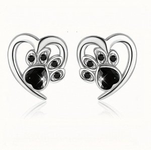 Серьги гвоздики лапки