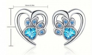 Серьги гвоздики лапки