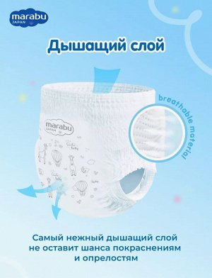 Подгузники-трусики MARABU Big Pack размер XL (12+ кг), 50 шт.