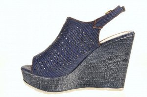 Medanna X996-4 Босоножки женские син джинс текстиль