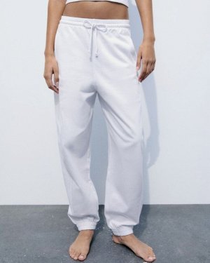 Брюки-джоггеры heavy cotton, белый | 3253/335