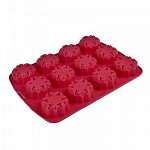 Форма для выпечки VETTA Снежинка, 12 ячеек, силикон, 33.5х24х3 см