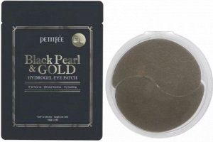 Petitfee Патчи для глаз с черным жемчугом Eye Patch Black Pearl & Gold Hydrogel, 1 пара