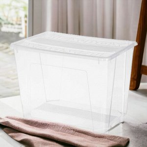 ЯЩИК ДЛЯ ХРАНЕНИЯ ПРОЗРАЧНЫЙ УНИВЕРСАЛЬНЫЙ 575х380х405 ММ "TEX-BOX" 70Л (Бесцветный)