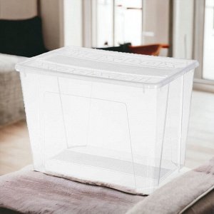 ЯЩИК ДЛЯ ХРАНЕНИЯ ПРОЗРАЧНЫЙ УНИВЕРСАЛЬНЫЙ 575х380х405 ММ "TEX-BOX" 70Л (Бесцветный)