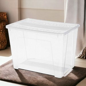 ЯЩИК ДЛЯ ХРАНЕНИЯ ПРОЗРАЧНЫЙ УНИВЕРСАЛЬНЫЙ 575х380х405 ММ "TEX-BOX" 70Л (Бесцветный)