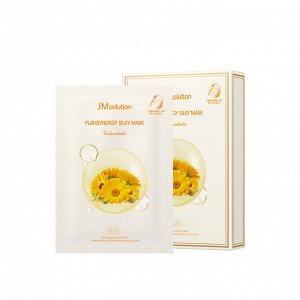 JM SOLUTION PLANSYNERGY SILKY MASK CALENDULA 30ml*10еа Тканевая маска с экстрактом календулы 30мл*10шт
