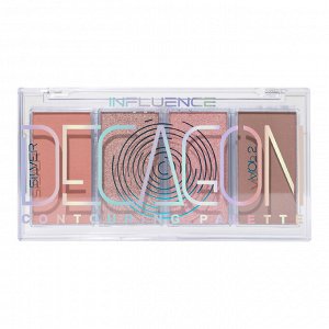 Influence Beauty Палетка контуринга Silver Decagon тон 02, персиковый тауп NEW 2024