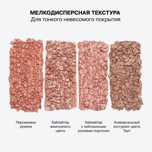 Influence Beauty Палетка контуринга Silver Decagon тон 02, персиковый тауп NEW 2024