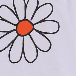Футболка свободного кроя, с мультяшным принтом, белый