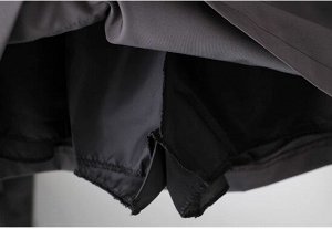 Мини юбка-карго с карманами, пояс на резинке, серый